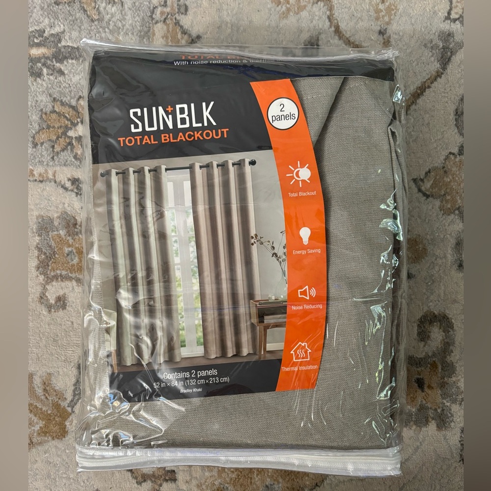 SUN+BLK Blackout Curtains Bradley Khaki